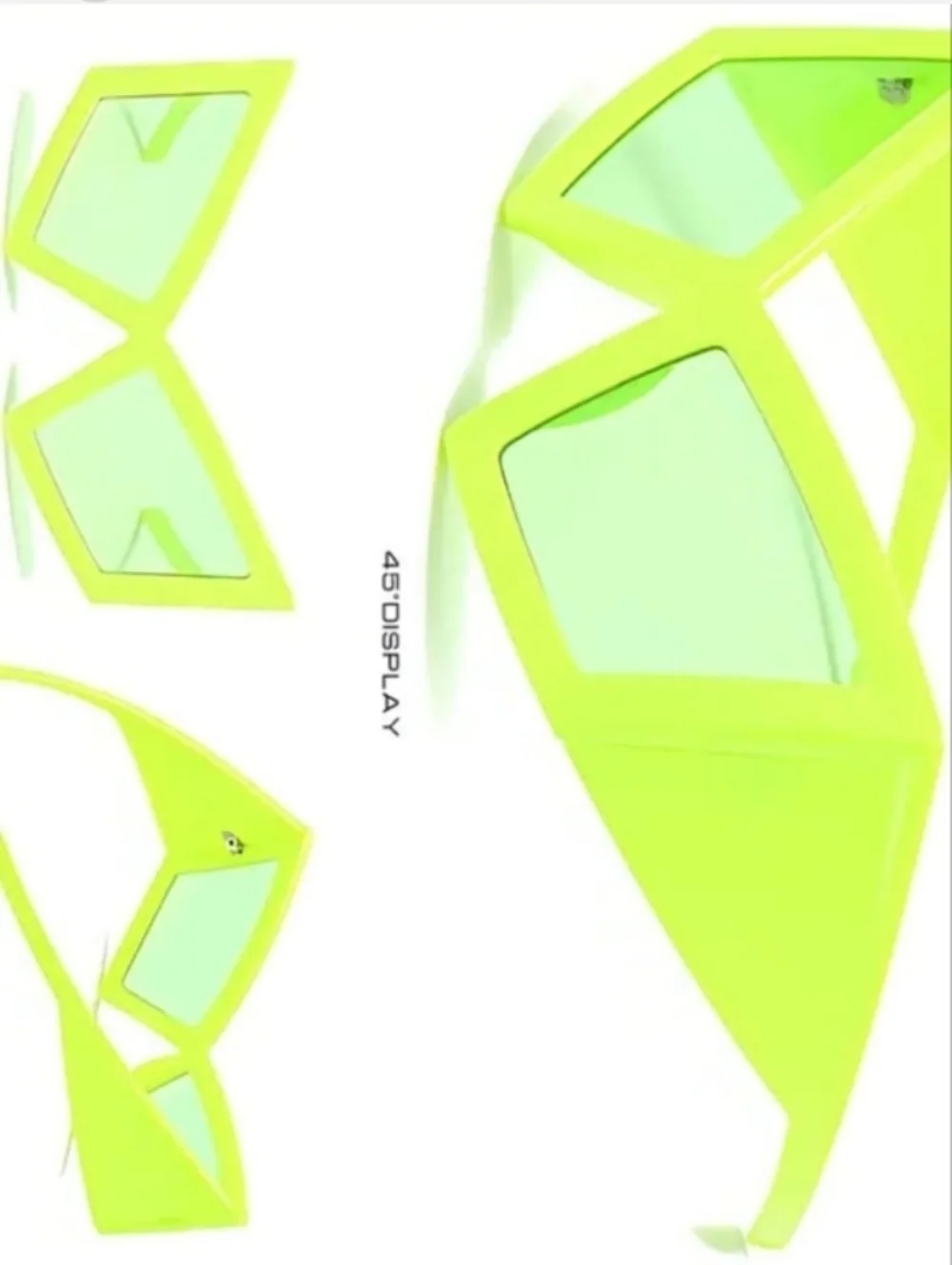 Bold Lime Green Geometric Sunglasses - Women Accessories